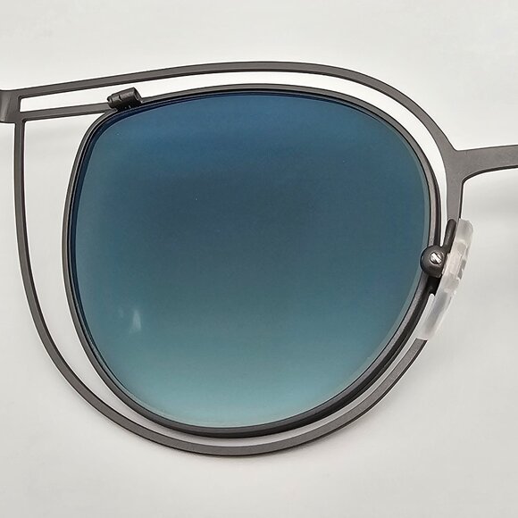 See Eyewear SEE 6608 C4 Gunmetal Frame Green Mirror Lens Cat Eye Sunglasses 50mm main image 13